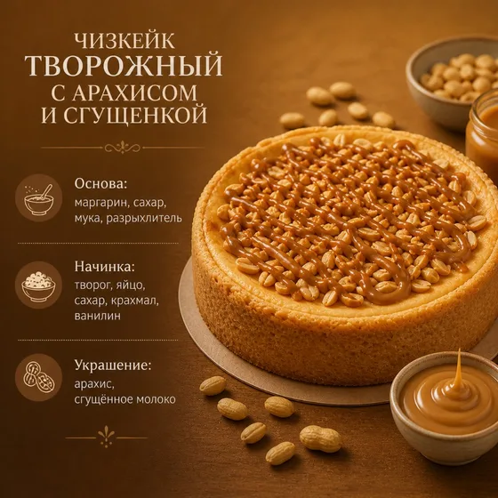 Чизкейк с арахисом